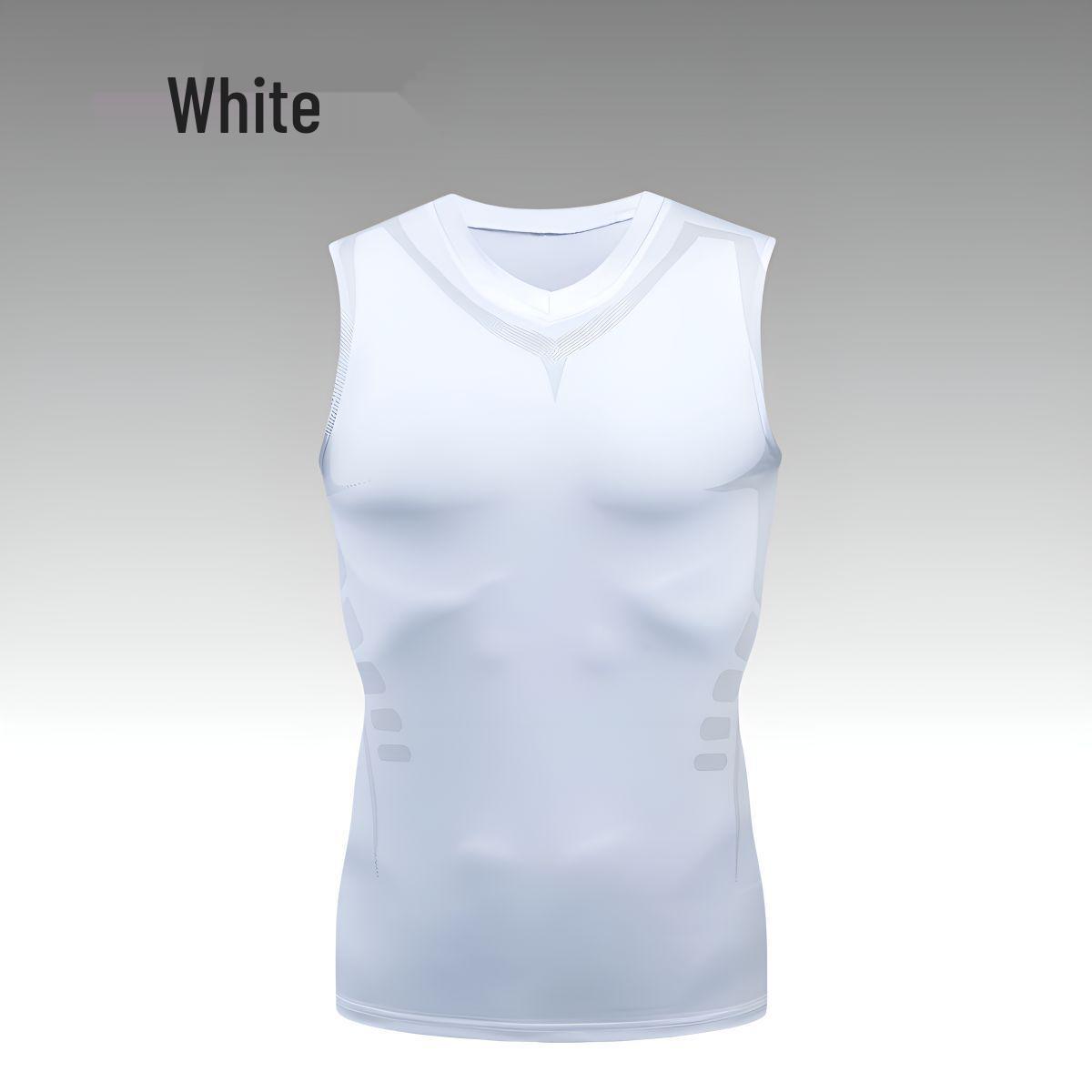 

Мужская спортивная майка без рукавов, быстросохнущая, влагоотводящая: Дышащий, Эластичный, Плотно прилегающий для баскетбола и футбола XXL