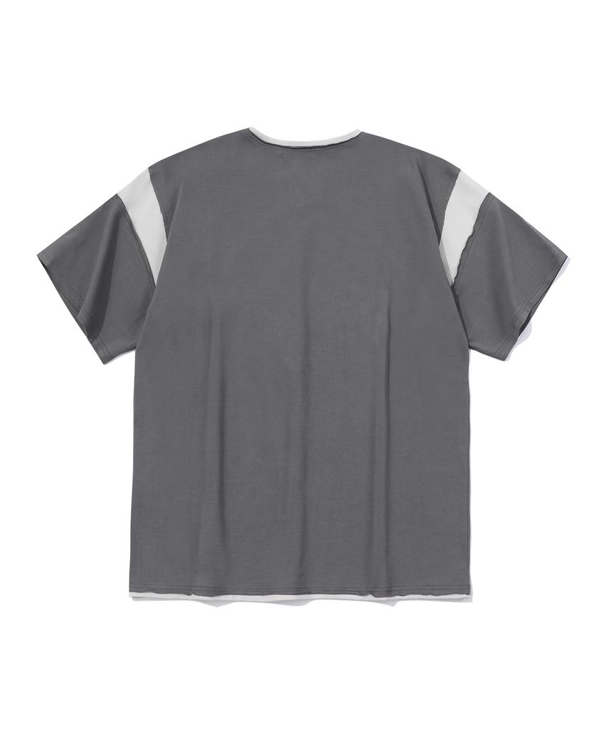 EPISODE UNTITLED Match Colors Logo Print T-Shirt_Dark Gray