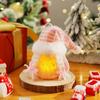 Pink Christmas Tree Pendant Creative Christmas Doll Glowing Faceless Santa Claus  Holiday