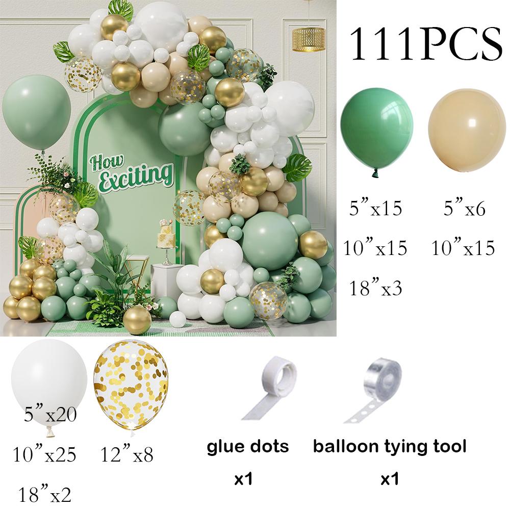 

Avocado Green Globos Nude Green White Gold Confetti Ballon Garland Arch Kit Baby Shower Birthday Party Wedding Decoration Globos AS Picture