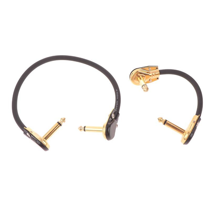 1 Stück Gitarren-Patchkabel Rechtwinklig 15/30 cm 1/4 Zoll Gitarrenkabel für Gitarreneffektpedale Patchkabel Audiokabel