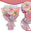 Completed Crochet Flower Bouquet Artificial Flowers Rose for Party Women's Day