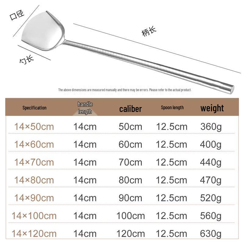 Zhu Jia Le Food-Grade Stainless Steel Wok Spatula
