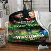 Wrestlemania Customize Text Blanket Throw Personalized Blanket Warmthful Decor Great for Bed Chair Bedding Home Decor for All Occasions