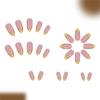 24PCS Long Almond Press On Nail Gold French Tips Fake Nail Comfortable Fit Longwear for Costume Parties Manicure