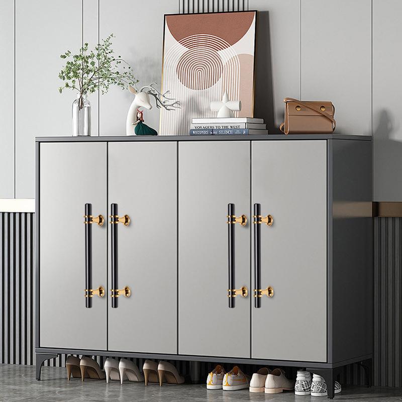 Modern Black Gold Cabinet Handles - Solid Drawer Knobs For Kitchen Furniture With Zinc Alloy Material