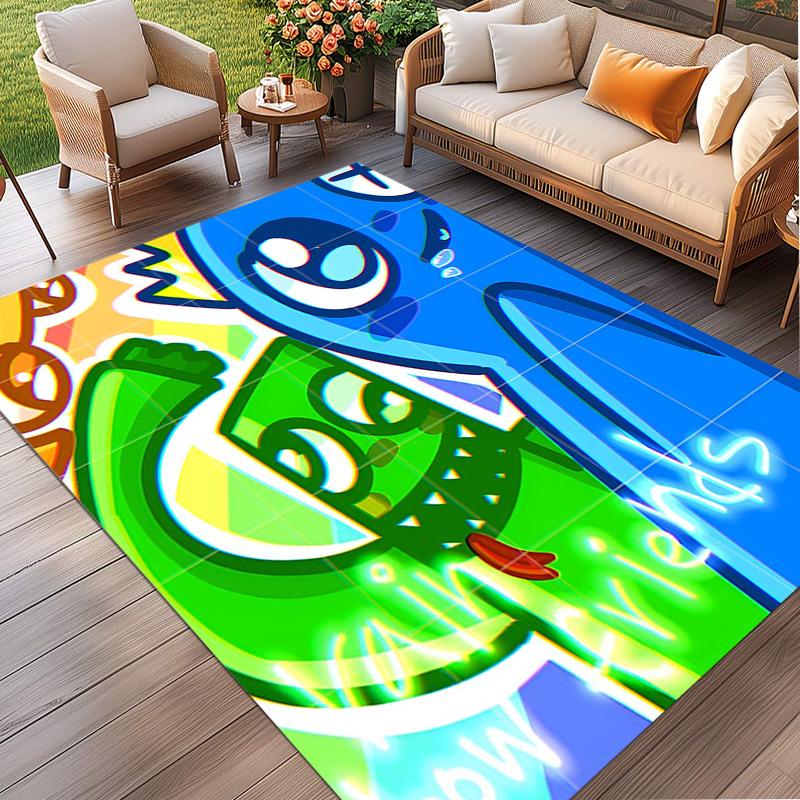 Game Rainbow Friends Print Rug, Washable Floor Carpet, For Entryway Dorm Laundry Room Office Study, Home Decor Birthday Christmas Gift