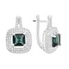 Silver Earrings with London Blue Topaz 4.634ct, Cubic Zirconia (2204602)