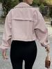 2025 Women's Autumn Solid Color Short Zipper Trench Coat