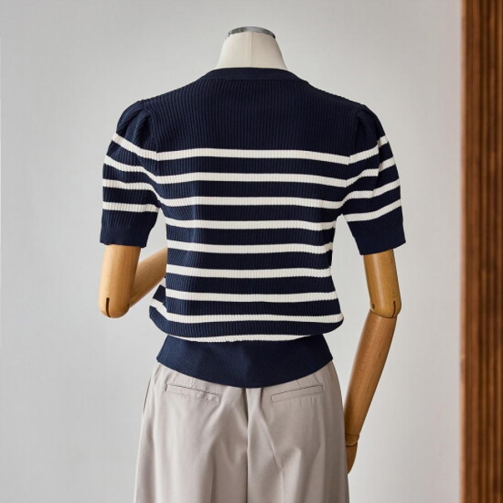 Customable Stripe Knit Cardigan T2604cd038b