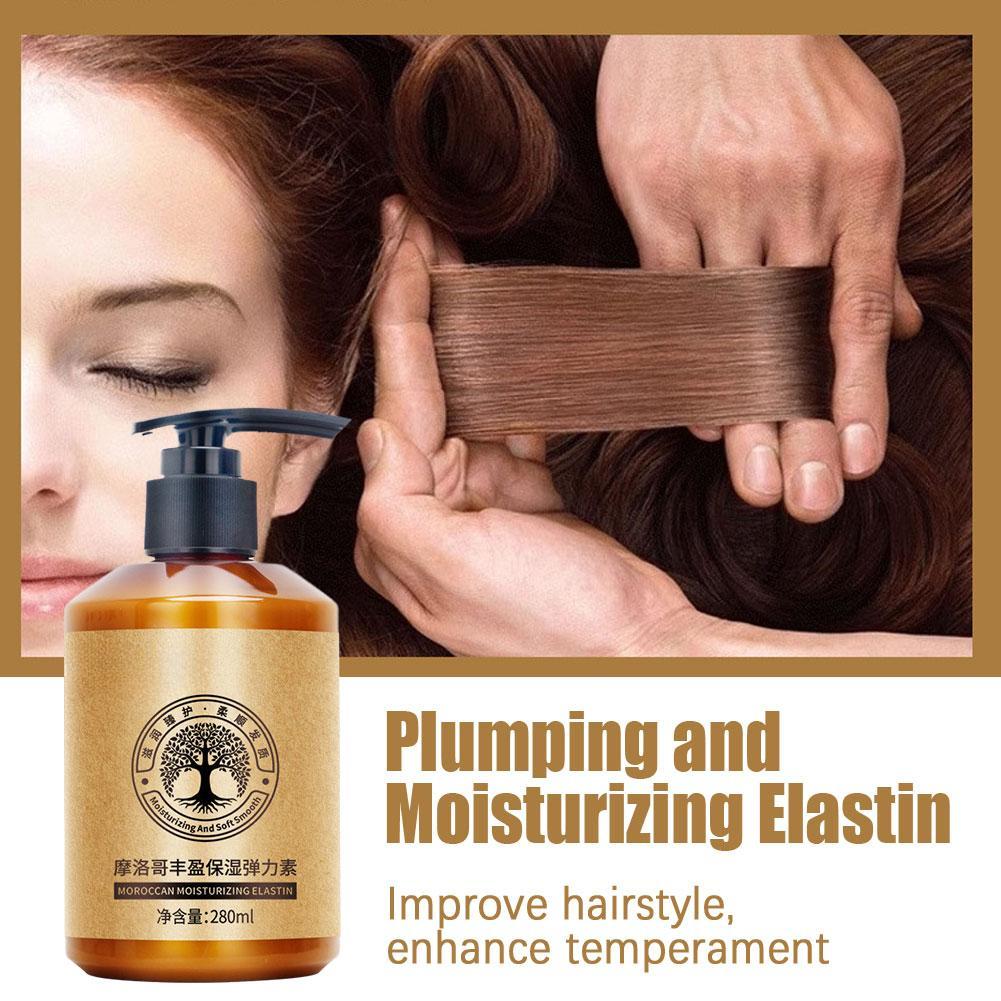 280 ml Bouclage marocain Hydratant Elastine Perm Soins capillaires Coiffage moelleux Elastine Coiffure Produits pour cheveux bouclés Crème capillaire