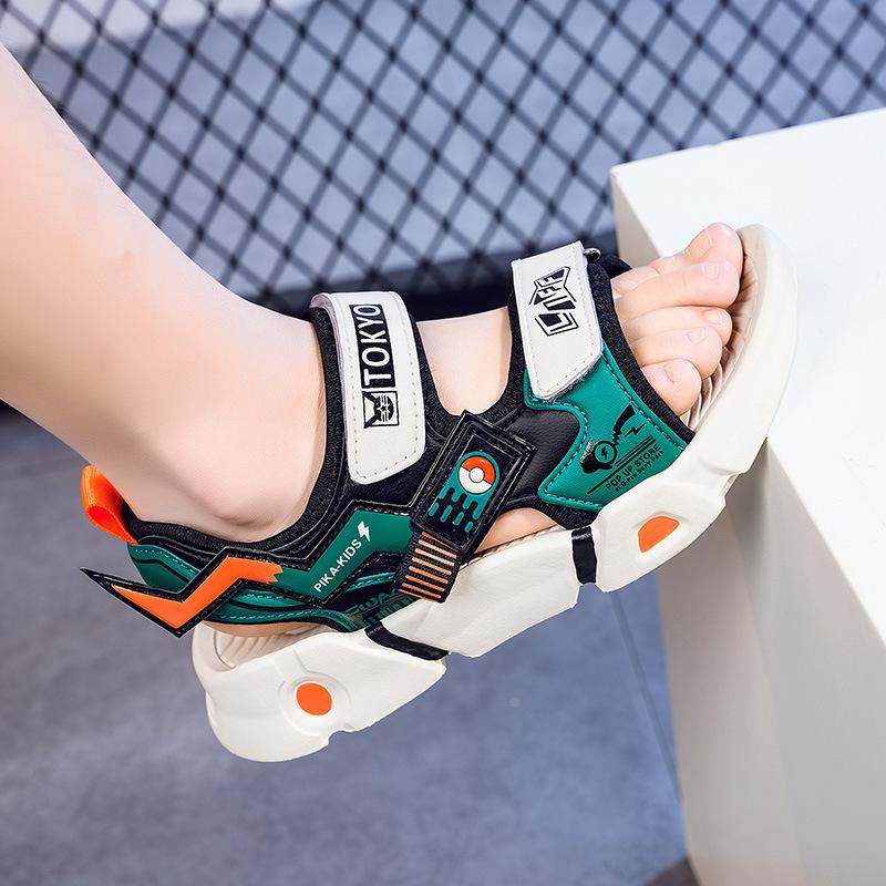 Children's Sandals 2025 Summer New Sports Sandals Primary School Students Middle School Boys Non-slip Deodorant Beach Shoes