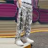 Li Ning X Aape Collaboration Badfive Basketball Series Tactical Theme Ape Head Print Loose Fit Cuffed Knit Sports Pants Men bottoms AKLR729-2