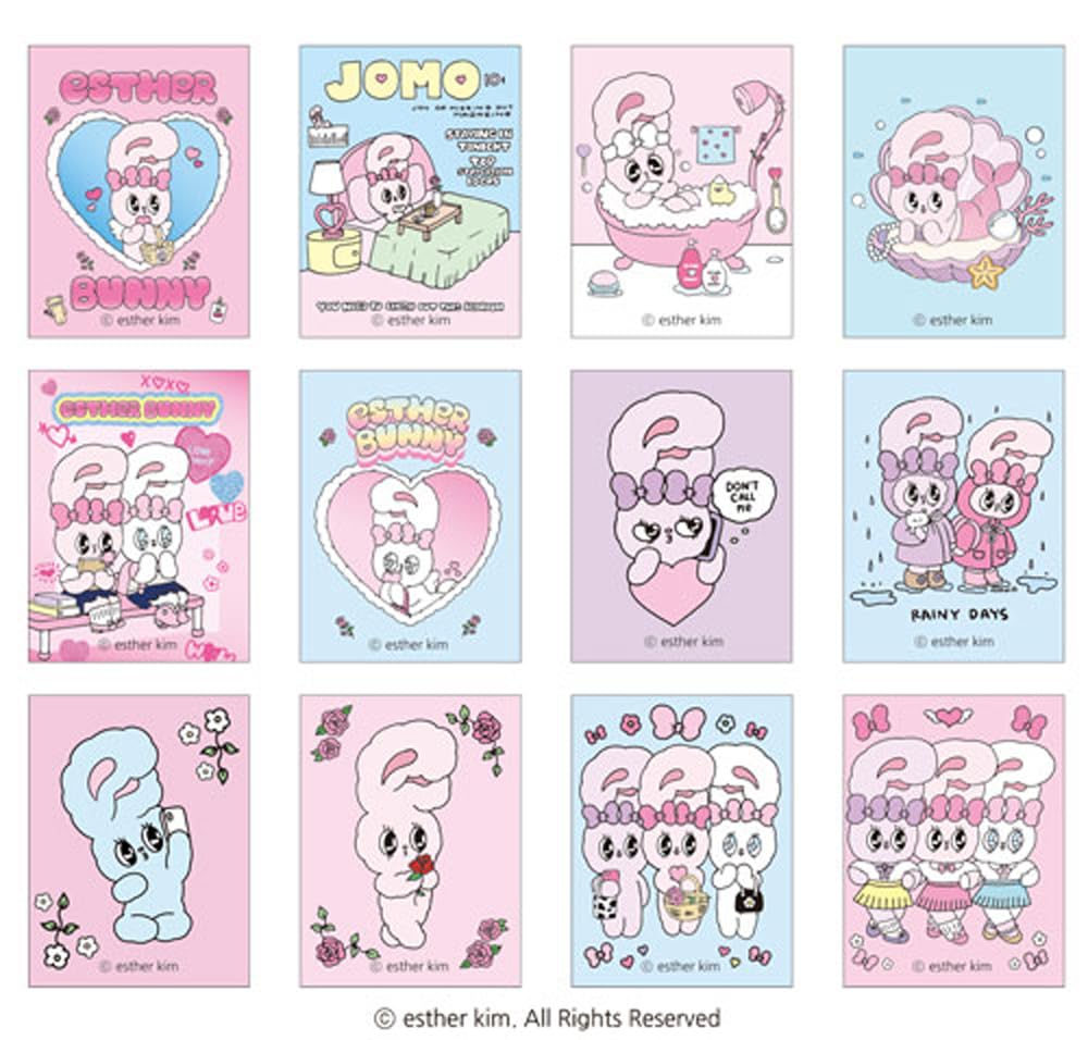 Srdce Esther Bunny Barevná cukrová vata 10 kusů bonbónů Bonbón/Bavlna