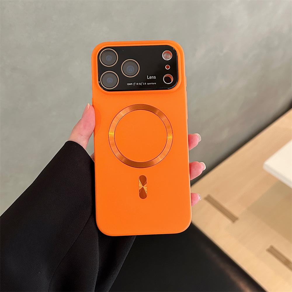 For Magsafe Large Window Magnetic Case For iPhone 17 16 15 14 Pro Max Air Wireless Charge Slim Matte Ultra Thin PC Armor Cover