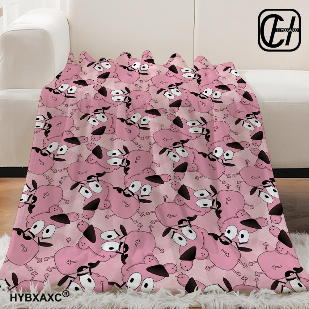 C-Courage The Cowardly Dog Printed Blanket Warm Soft and Comfortable Home Travel Blanket Sofa Bedding Cover Blanket Gift