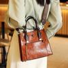 Cross-border Vintage Soft Leather Handbag for Women, New High-end Commuter Multi-layer Large-capacity Shoulder and Crossbody Bag Wholesale