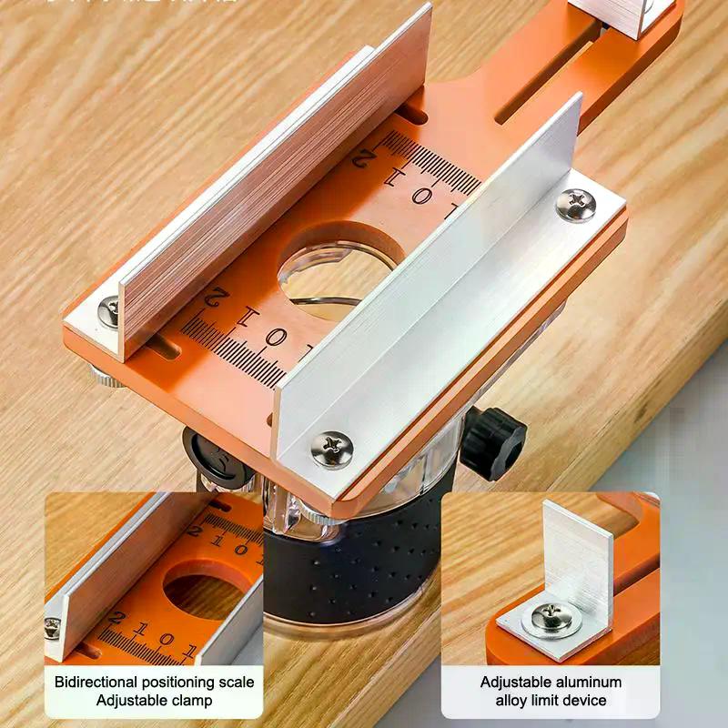 Wood Router Slotting Locator Accurate Slotted Base Slotting Machine Bracket Handheld Edge Trimmer Milling Curve Cutting Tool