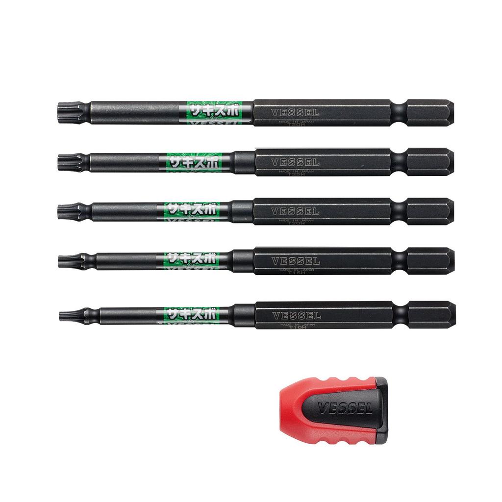 VESSEL Sakisbo Torx Step Bit, 5-Piece Set with Screw Mag Catcher, BW-33