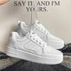 Brand Leather men's Sneakers White Platform Woman Sports Sneakers Female Vulcanized Shoes Sneakers Casual Ladies Trainers