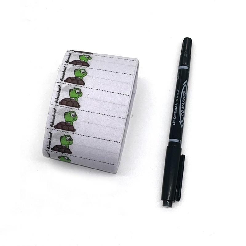 100/200Pcs Washable Iron On Name Labels+1pc Free Pen Bee Pattern Labels For Clothes Garment Tags Clothing Label For Child DIY