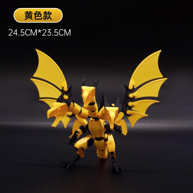 3D Printed Three Head Flying Dragon / Fire Dragon T13 Action Figures Multi-Jointed Movable Robot Nova 13 DIY Mannequin Toys