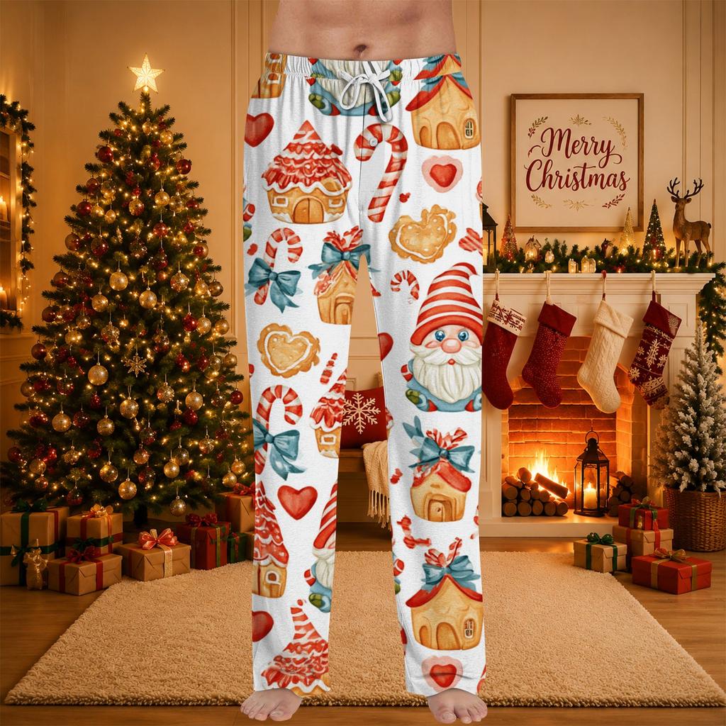 Men's Christmas Print Sleep Pants for Casual At Home