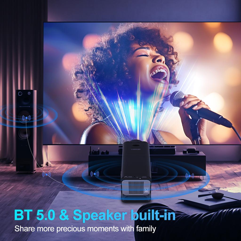 4K Native 1080P Android 11 Projector 390ANSI HY320 Dual Wifi6 BT5.0 Cinema Outdoor Portable Projetor Upgrated