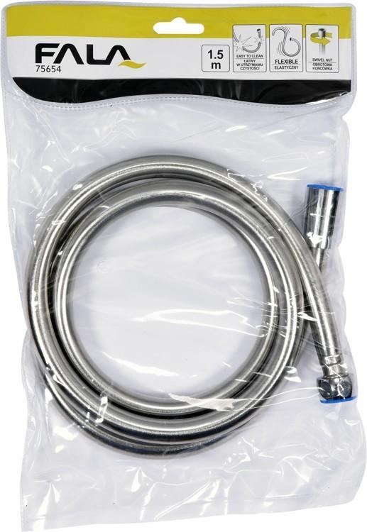 SHOWER HOSE 1.5M PVC EXTRA SILVER 75654 WAVE
