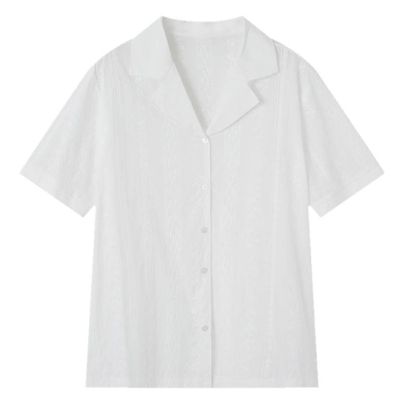

TonLion Women s Lace Short-Sleeve Shirt S