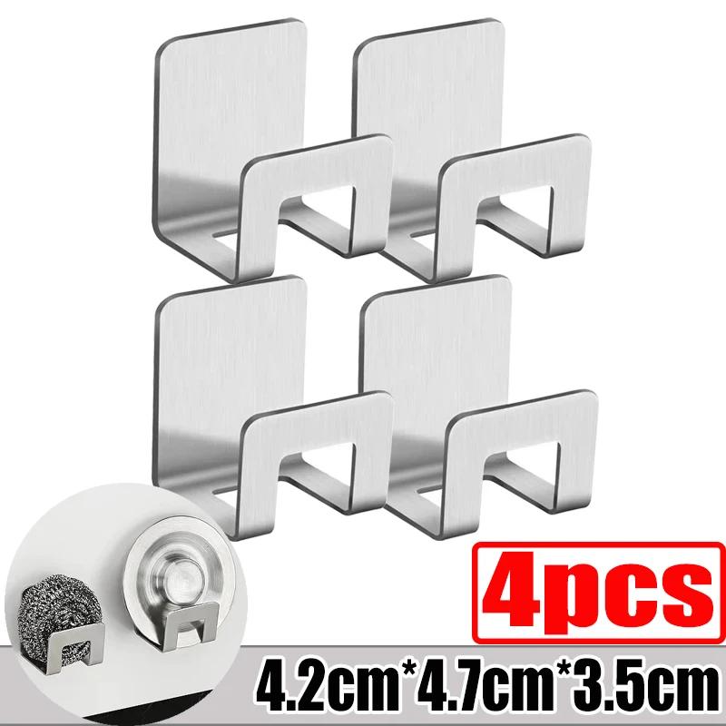 

Держатель для губки для кухонной мойки, нержавеющая сталь, крышка для мойки, подставка для посуды, металлический самоклеящийся крючок, держатель для хранения, кухонный органайзер для тряпок