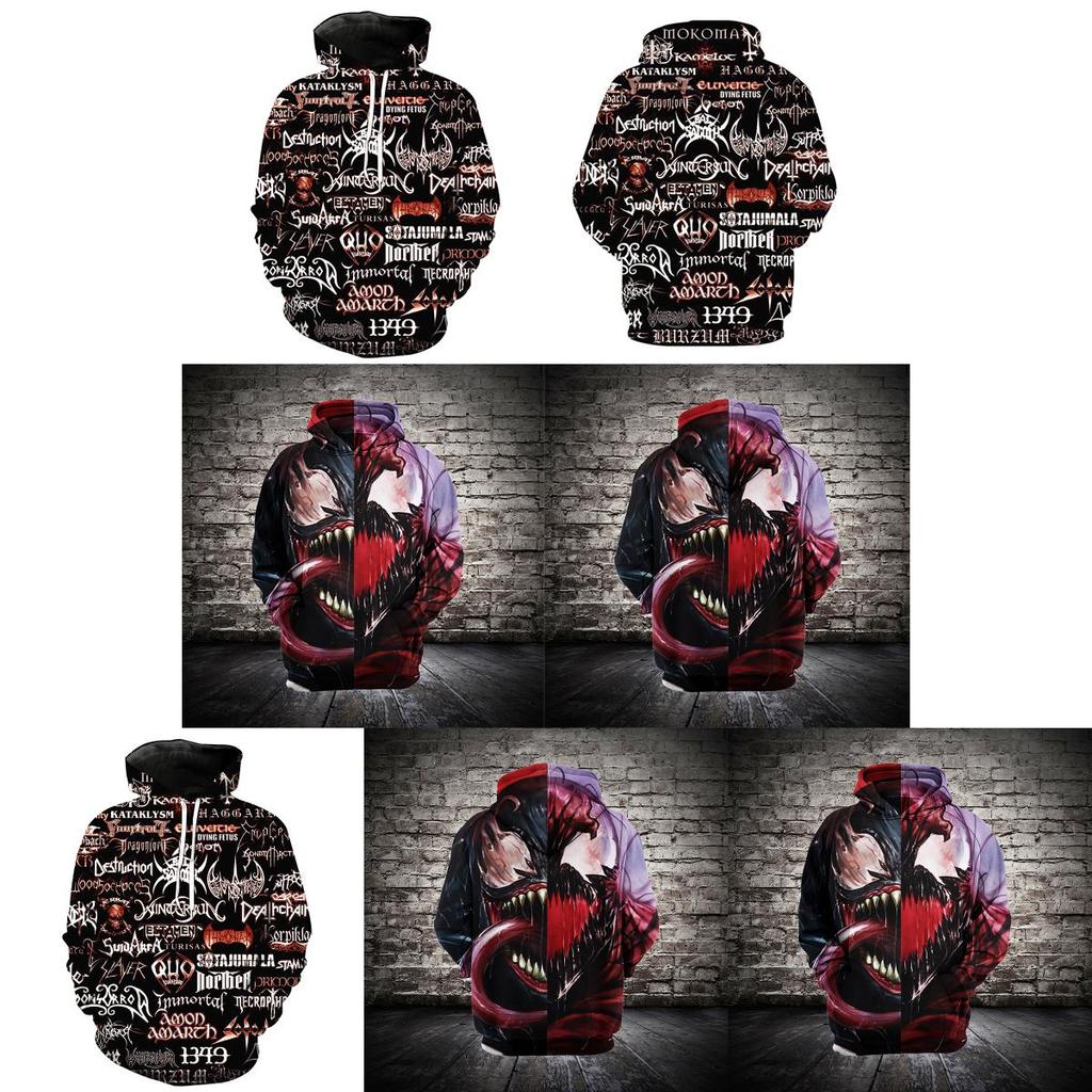 Trendy 2018 Fashion Women/men Spider Venom 3d Print Casual Hoodies Sweatshirt Jacket For Stylish Comfort