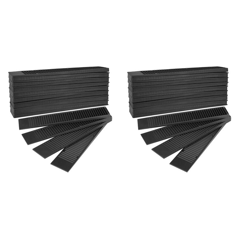 40Pcs Composite Shims And Leveling Wedges, Plastic Shims Wedges For Furniture Appliances,Furniture Levelers, Door Shims чёрный