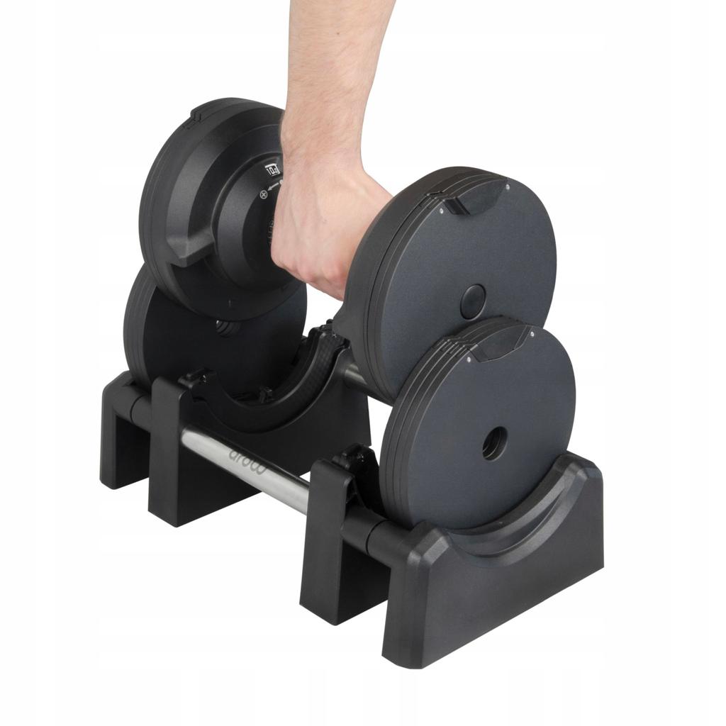 Adjustable dumbbell 23.5 kg With adjustable CO 1.5 kg black premium dumbbell