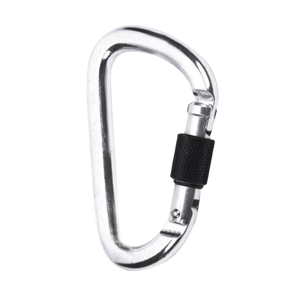 45KN Climbing Locking Carabiner Clips Twist Lock and Heavy Duty caribeaners for Rock Climbing Rappelling Locking Dogs