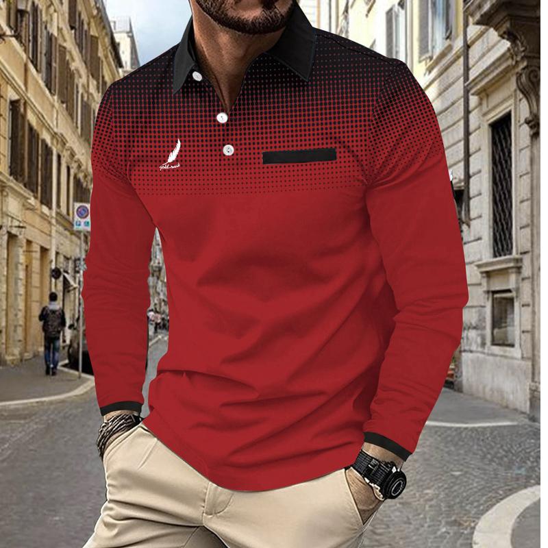 Pánská ležérní polokošile s dlouhým rukávem Pánské topy