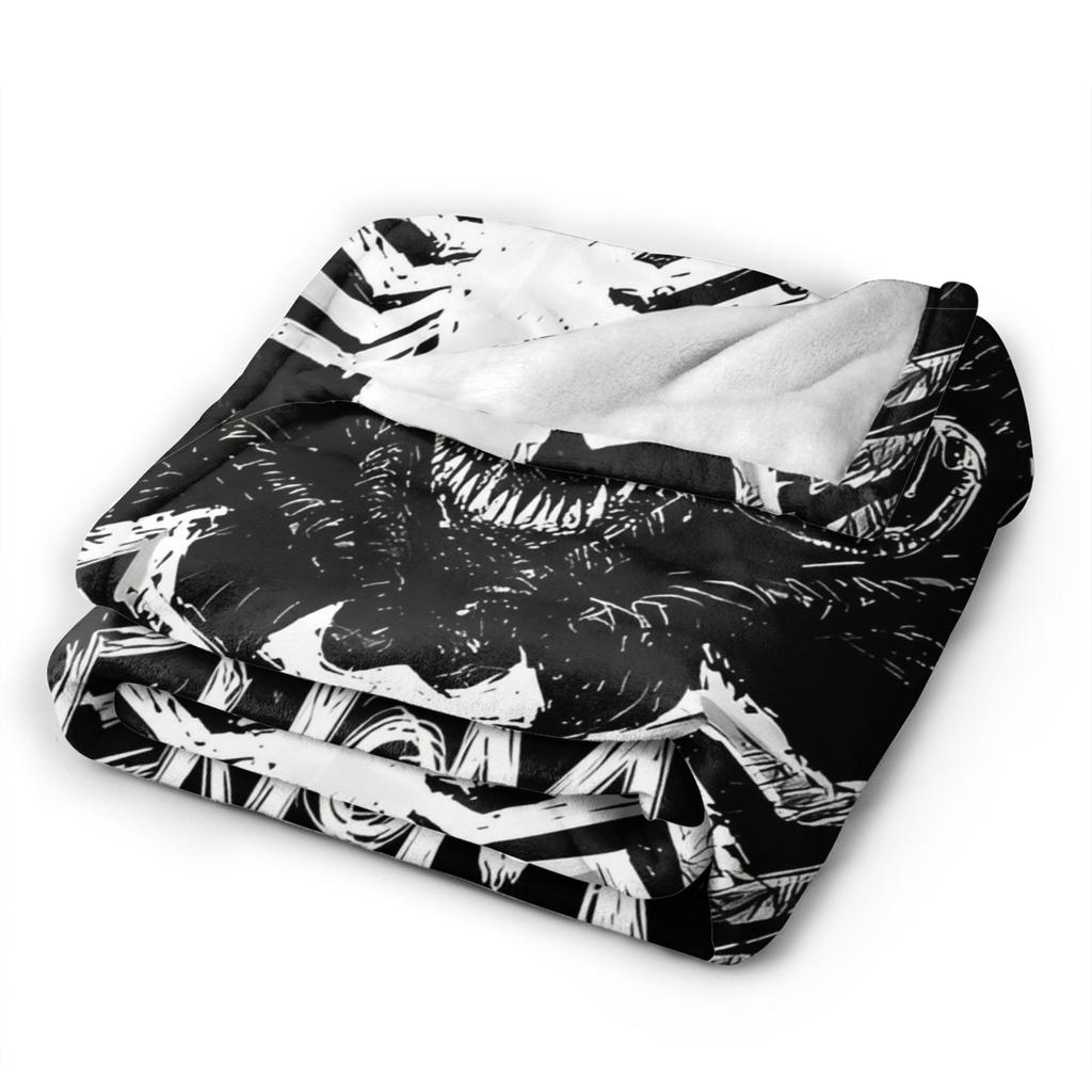 Venom cartoon Blanket Travel Office Flannel Throw Blanket For Couch Chair Sofa Bed Soft Design Quality Bedspread Gift