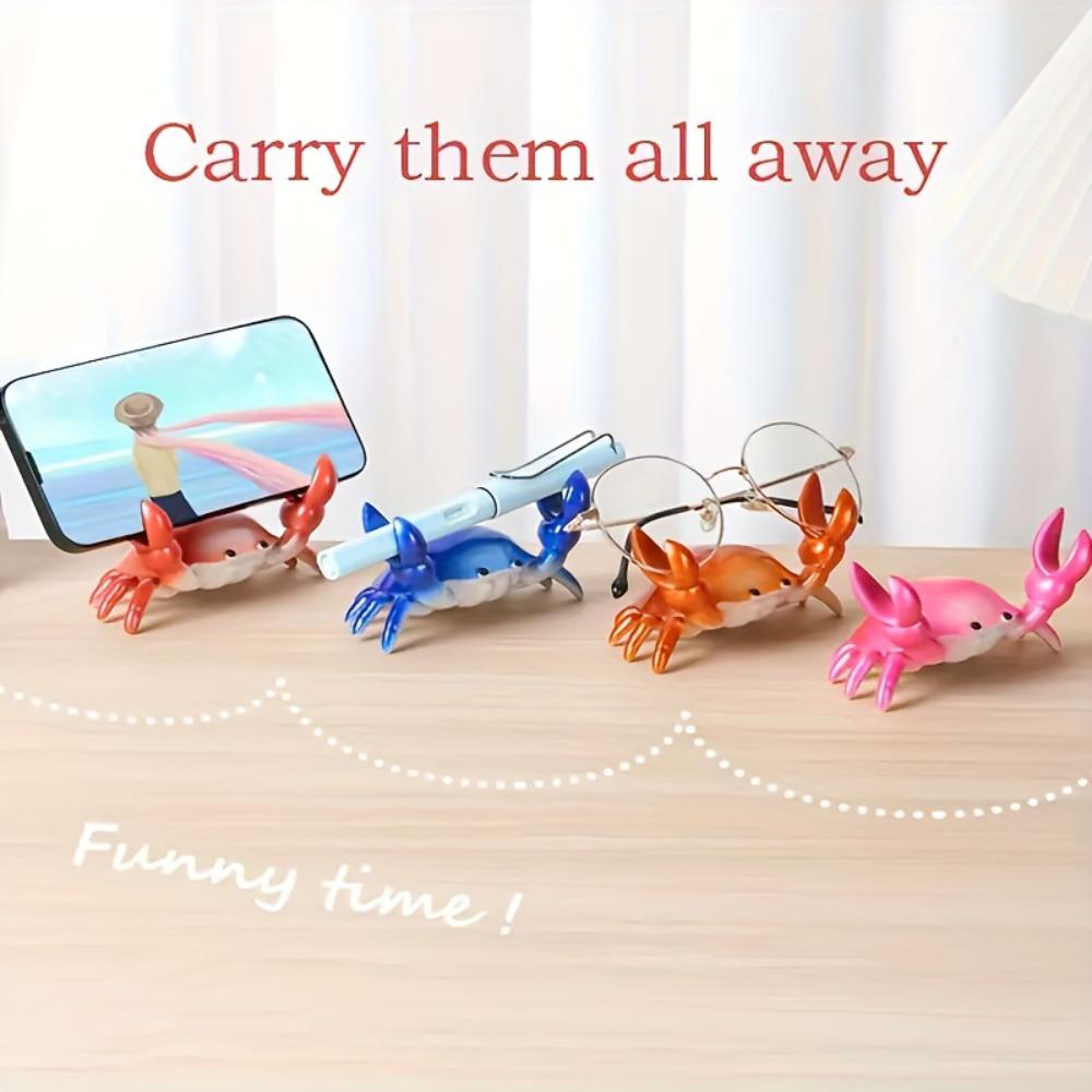 3-in-1 Crab Design Desk Organizer, Multi-Functional Phone Stand, Pen Holder & Glasses Rest