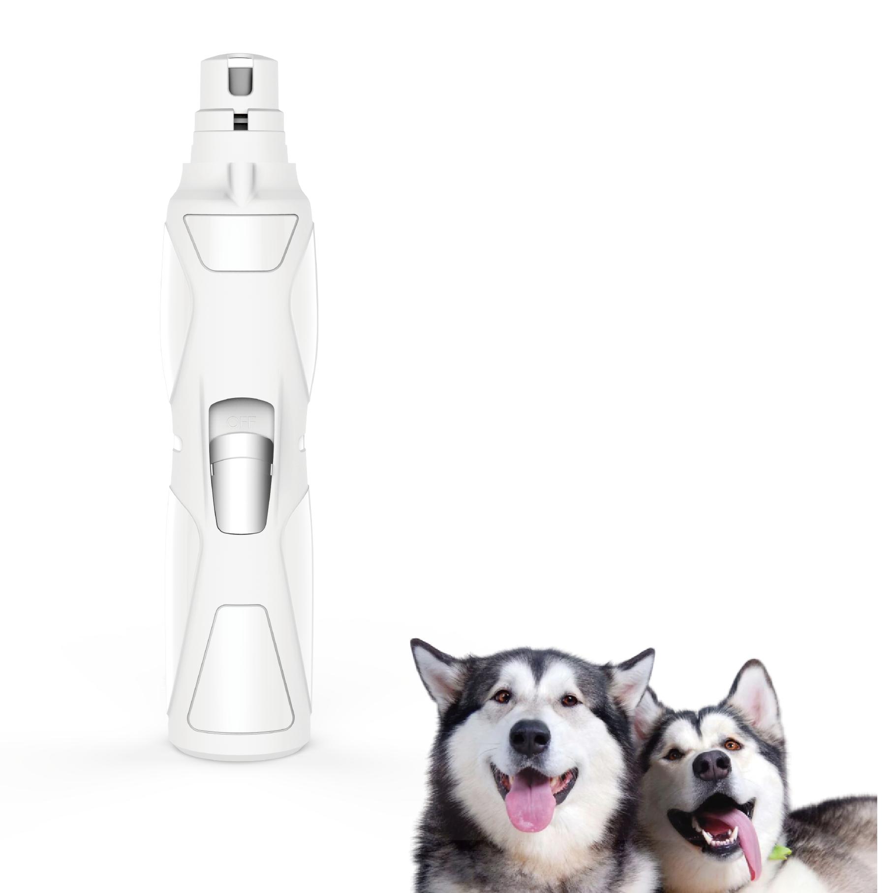Custom Logo USB Rechargeable Pet Nail Grinder for Dogs and Cats Pet Claw Nail Grinder белый