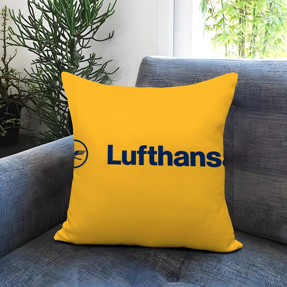 Stylish Lllufthansaiou Cushion Cover Comfortable Reversible Pillow Cover Ideal for Car Sofa Bedroom Beyond