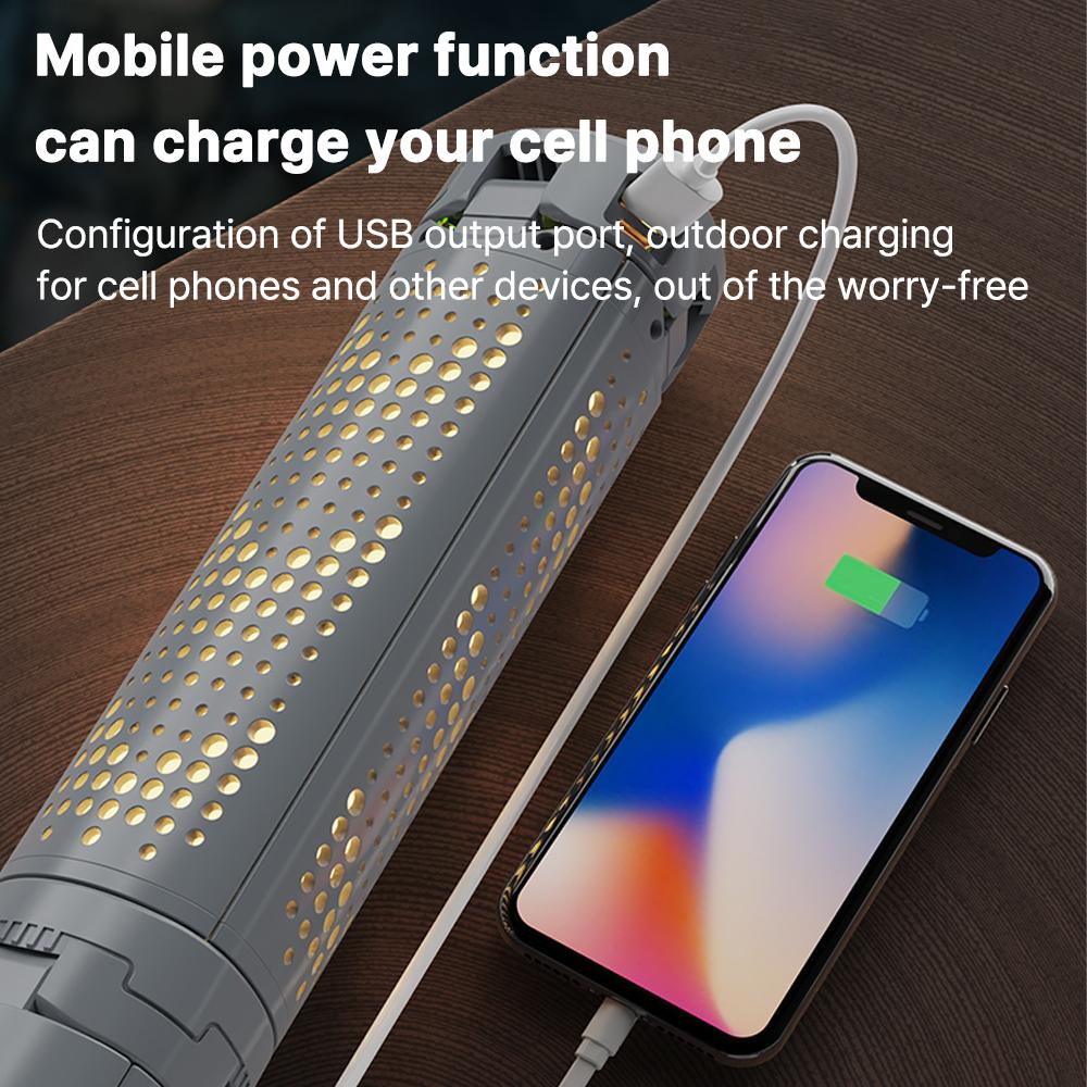 8000mAh Rechargeable Outdoor Portable Hiking Camping Fishing Flashlight Telescoping Camping Lantern Telescopic Camping Light