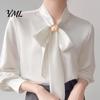 Bridal Scarf Jewelry Alloy Silk Ring with Faux Pearls, Clip Rings for Women, Women Round Buckle Clip, Elegant Retro Holder Dresses And Shirts