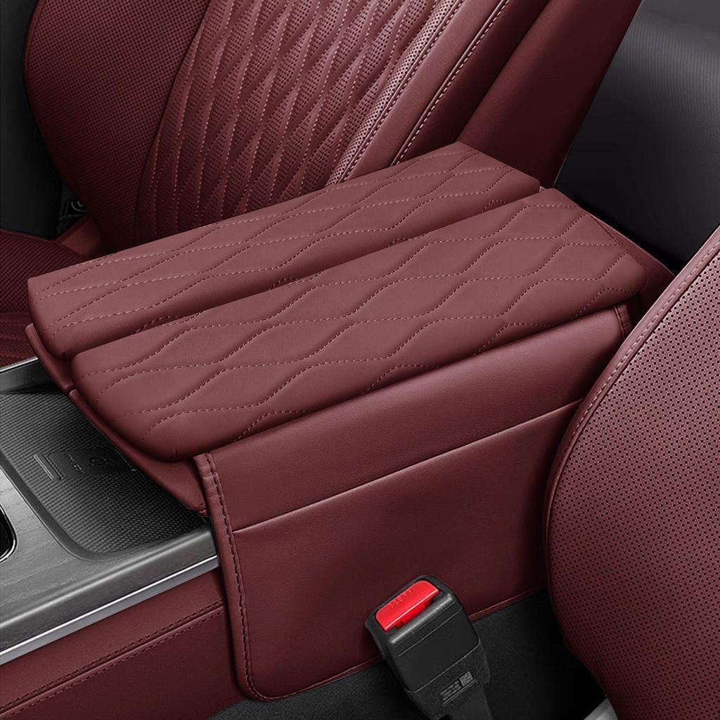 Compatible Buick Envision Plus Center Console Armrest Pad with Storage and Protective Cover