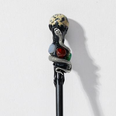 Creatieve toverstaf van natuurlijk kristal, zelf te maken, duurzame toverstaf van natuurlijk kristal voor heksen, cosplay