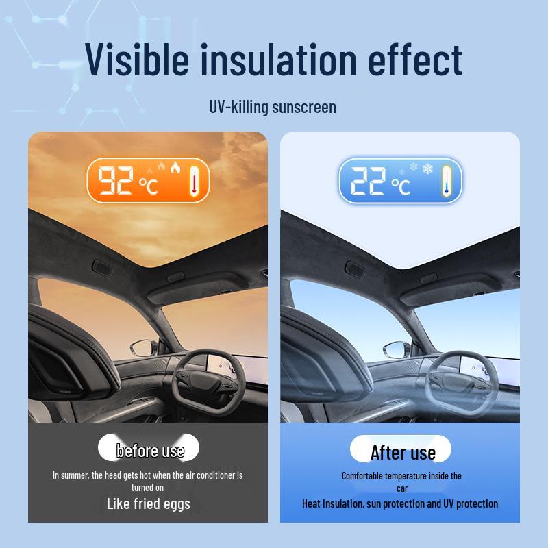 Ji Yue 23 Model 01 Sunroof Ice Crystal Sunshade - Heat Insulation, Sun Protection, Privacy Blocker