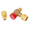 Cooling Fluid Charging Valve 90 Degree Brass Alloy HVAC Control Valve for R22 R32 R410