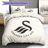 Swansea City AFC Pattern Bedding Quilt Set  Home Decoration  Gift (1 * Duvet Cover + 2 * Pillowcase  Without Core)