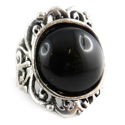 Anel étnico 'Mineralia' preto - 25x25 mm