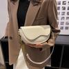 Women's PU Retro Luxury Solid Color Small Shoulder Bag Fashion Simple Underarm Handbag for Femele Travel Crossbody