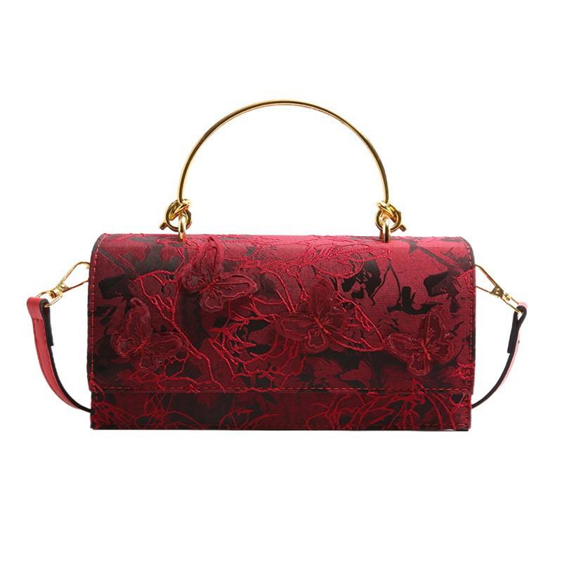 Women's Bag 2026 New Style Sen Series Sweet Fashionable Lace Butterfly Western-style Single-shoulder Chain Small Square Bags